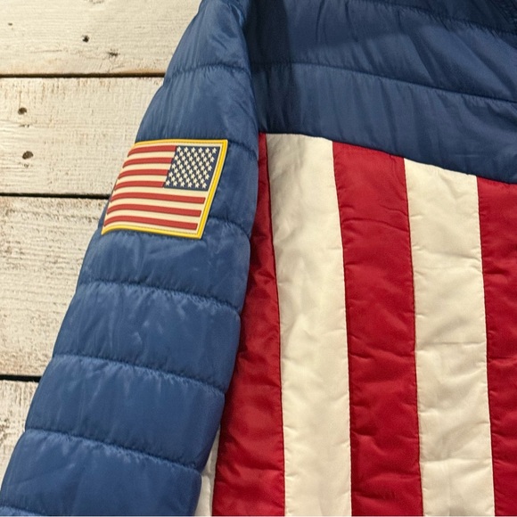 Grunt Style American Flag Camo Full Zip Puffer Military Jacket Trump Maga XL - Picture 2 of 5